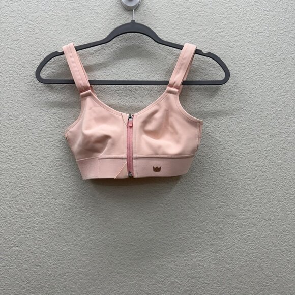 Shefit Flex Adjust Front Zip Blush Medium Impact Sports Bra 110003 Womens Small - Picture 1 of 5